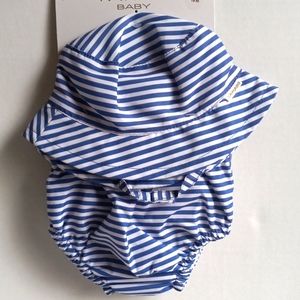 2PC SET SUN HAT/SWIM DIAPER SET
